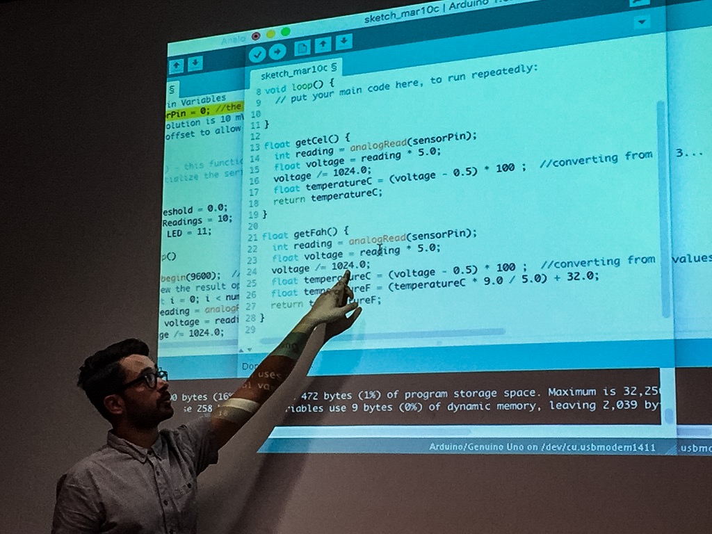 Mustafa Bagdatli at Cooper Union - Arduino Workshop